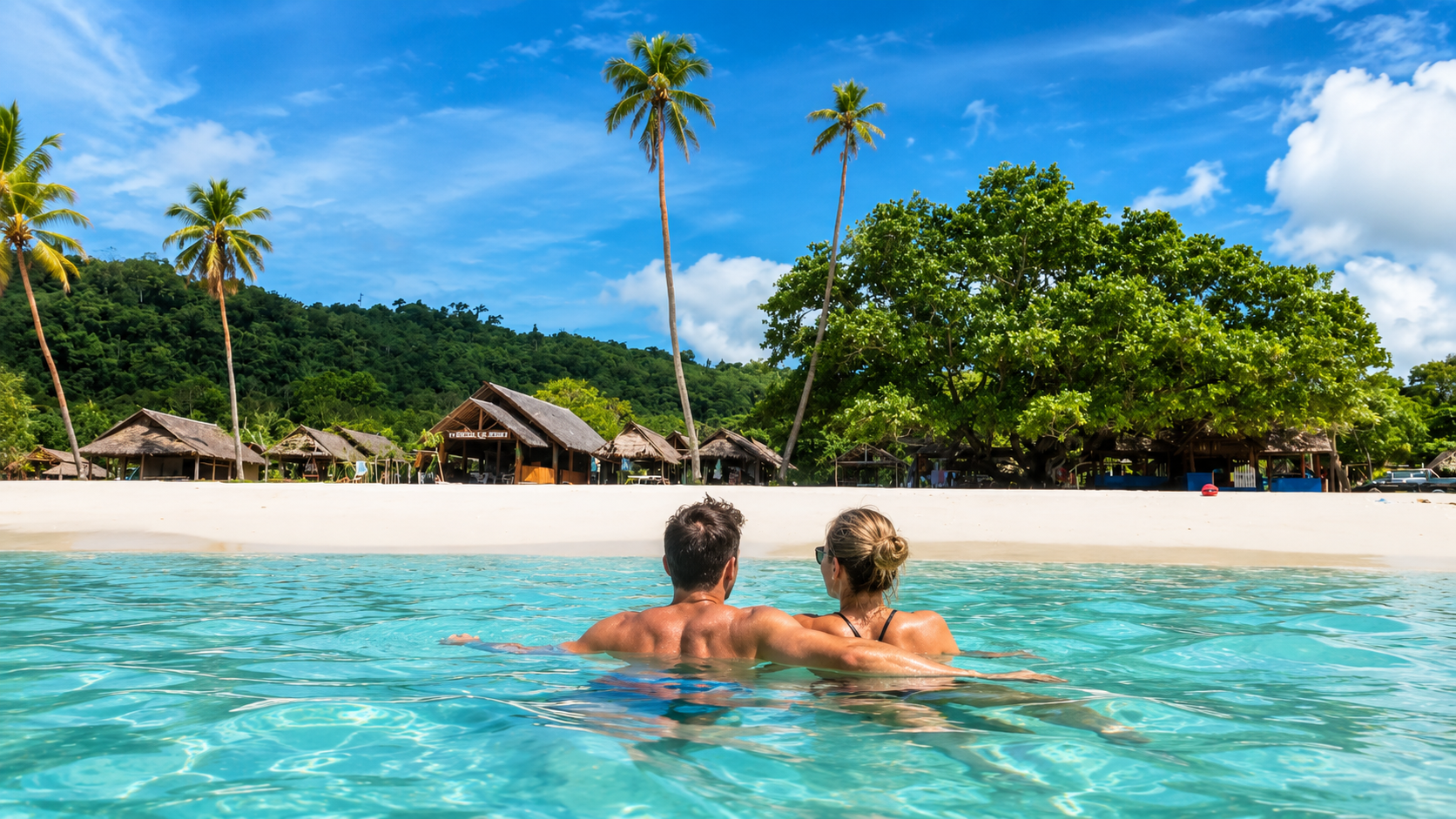 Exclusive Sunrise guests enjoying a hosted beachfront lunch