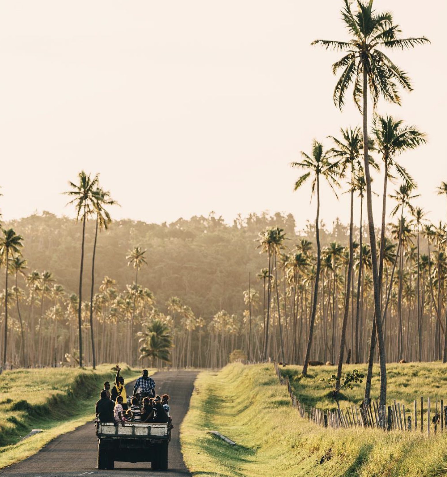 Guests travelling through Santo during a hosted blue hole adventure